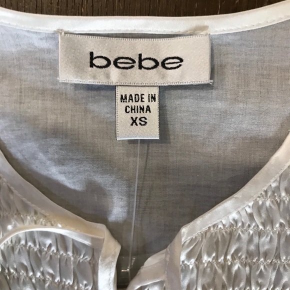 Bebe blouse with ties and embroidery peplum style - Picture 2 of 6